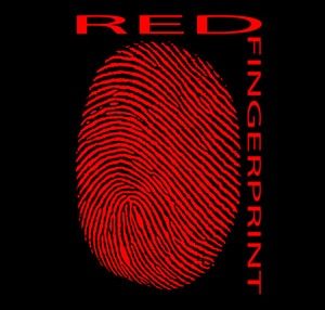 red fingerprint logo award